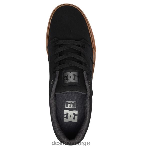 DC Shoes herre ambolt canvas sko X0FD0160 svart/gummi