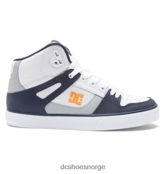 DC Shoes menns rene high-top sko X0FD0266 hvit/grå/oransje