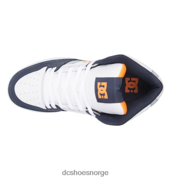 DC Shoes menns rene high-top sko X0FD0266 hvit/grå/oransje