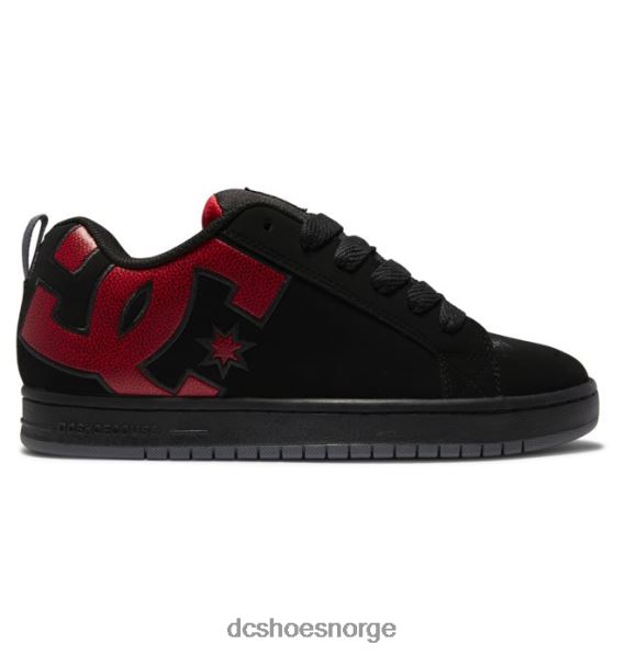 DC Shoes herre domstol graffik sko X0FD0243 svart/rødt trykk