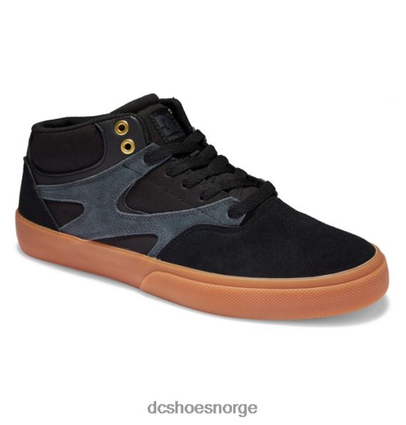 DC Shoes kalis vulc mid-top skatesko for menn X0FD0177 svart/gummi