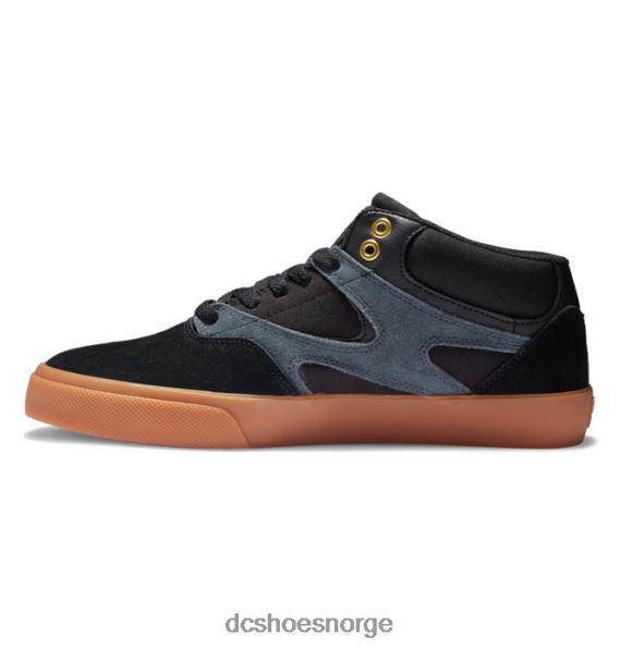 DC Shoes kalis vulc mid-top skatesko for menn X0FD0177 svart/gummi