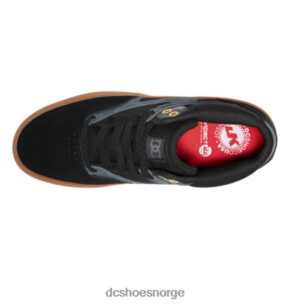 DC Shoes kalis vulc mid-top skatesko for menn X0FD0177 svart/gummi