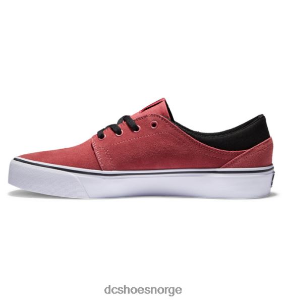 DC Shoes herresko i trase semsket skinn X0FD0226 dyp rød