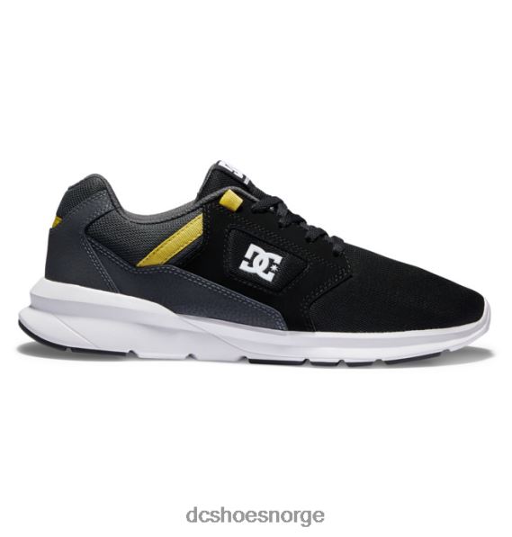 DC Shoes lette skylinesko for menn X0FD023 svart/grå/gul