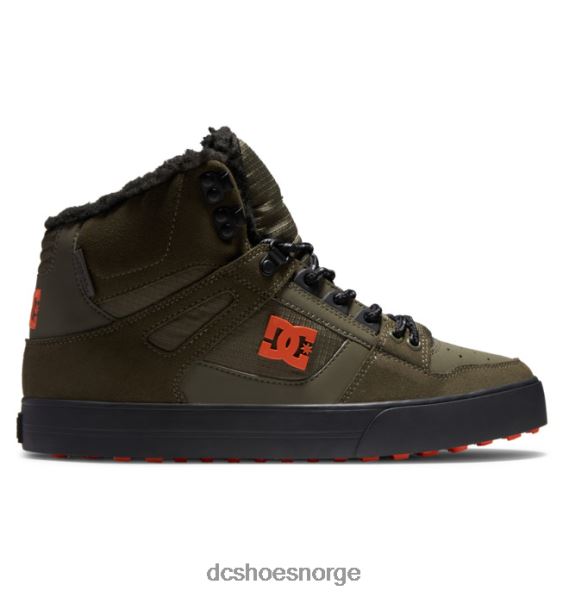 DC Shoes menns rene high-top vintersko X0FD0303 støvete oliven/oransje
