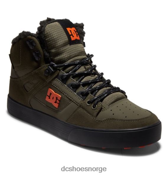 DC Shoes menns rene high-top vintersko X0FD0303 støvete oliven/oransje