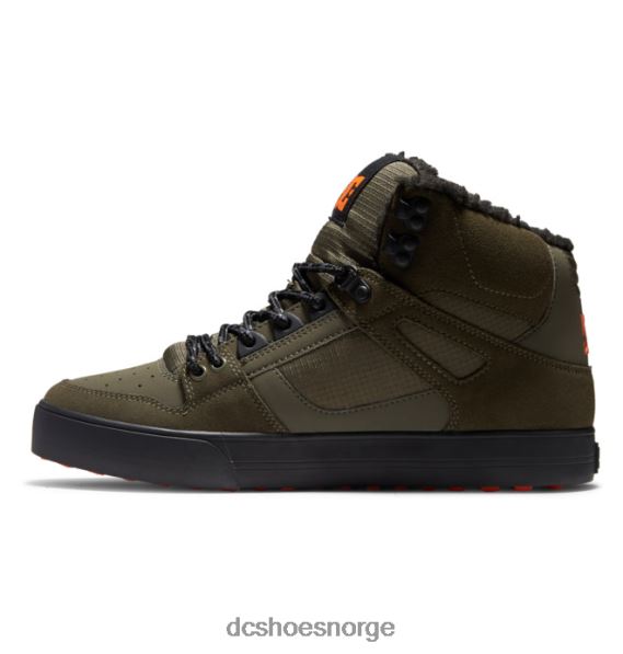 DC Shoes menns rene high-top vintersko X0FD0303 støvete oliven/oransje