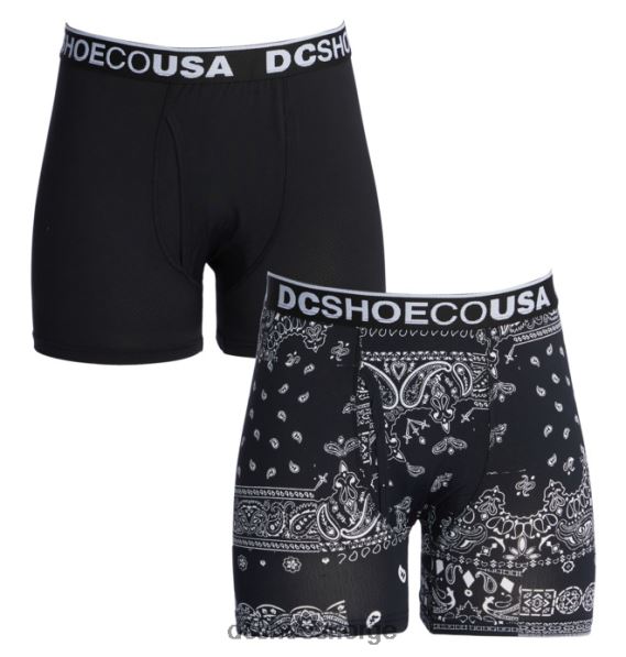 DC Shoes menn's the performer 2-pack boxershorts X0FD0418 bandana svart