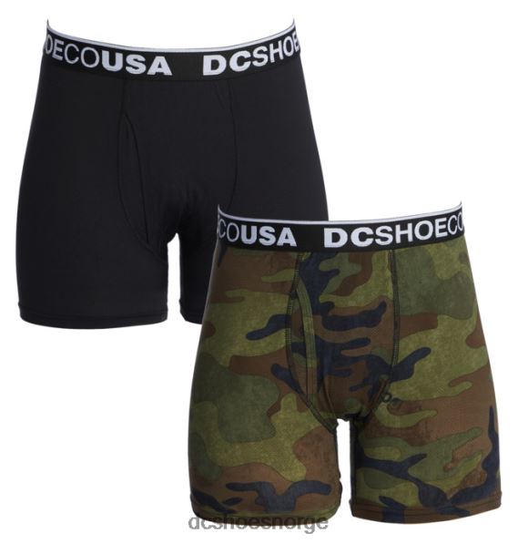 DC Shoes menn's the performer 2-pack boxershorts X0FD0421 dc woodland camo/svart